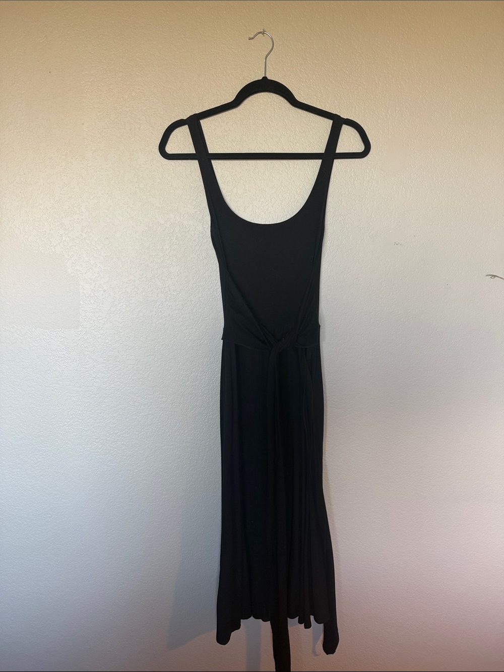 Reformation Black Knot-Front Sleeveless Maxi Dress